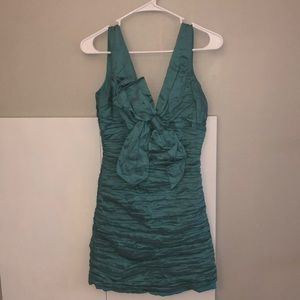 BCBG teal bow dress size 6